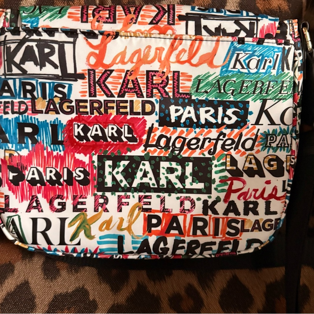 Karl Lagerfeld Multicolor Logo Print Crossbody Bag - Picture 4 of 4